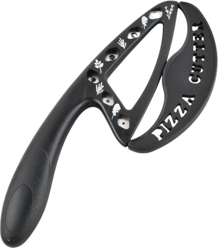 CCYKXA Pizzamesser, Pizzaschneider aus Edelstahl mit Schutzhülle und rutschfestem Griff für Brot, Desserts und Gemüse