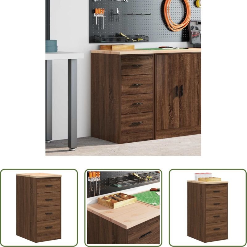 vidaXL Heimwerkzeug - Garagen-Aufbewahrungsschrank 40x51x85 cm Massivholz Kiefer