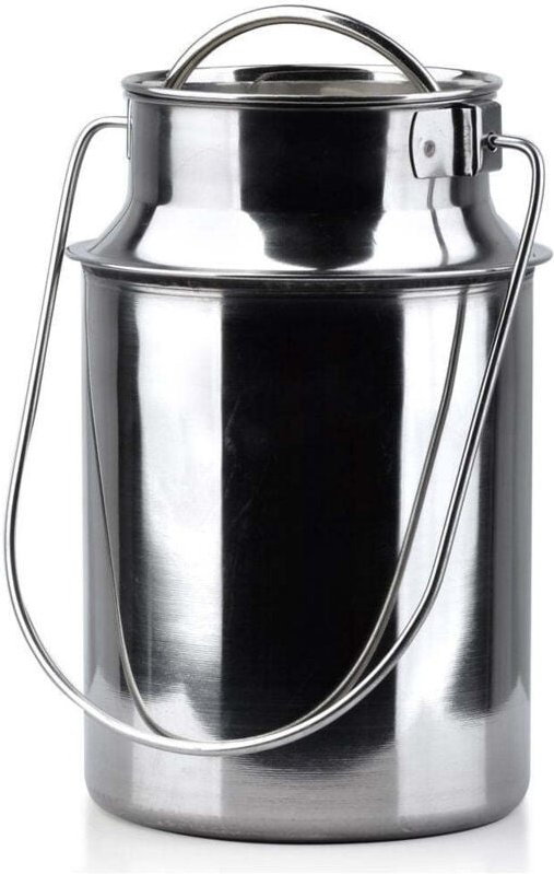 Milk jug in stainless steel for storage and transport