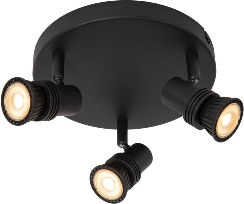 Kianti - Deckenstrahler - ø 21 cm - 3xGU10 - Schwarz - Lucide