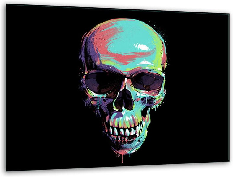 Glashackkungsbrett. 40x30 Schädelstand