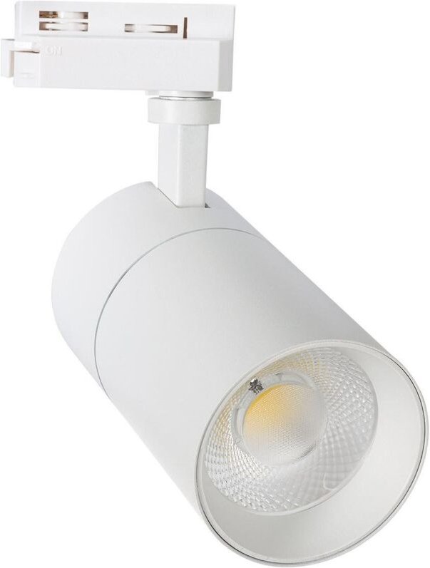 Efectoled - 1-Phasenstromschiene LED-Strahler 30W Dimmbar Mallet Weiss 5000K Kaltweiß