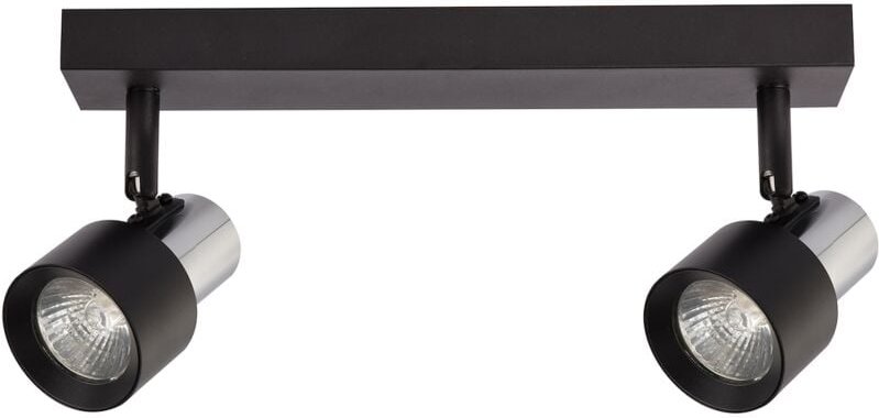 Deckenleuchte Cino 2xGU10 Schwarz + Chrom