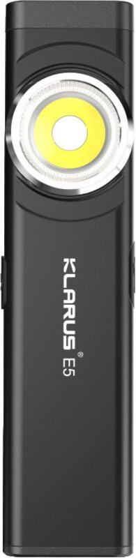klarus E5 Mini Flat EDC wiederaufladbare Taschenlampe, 470 Lumen COB-Arbeitsleuchte mit Magnetfuß und Schnallenclip. Gee...