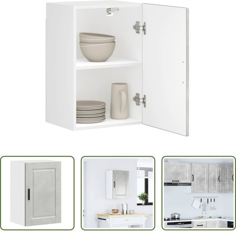 Wandregal - Küchen-Hängeschrank Porto Betongrau Holzwerkstoff