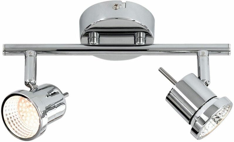 Deckenleuchte 2 Flammig led Deckenlampe Lichtschiene Deckenstrahler mit beweglichen Spots, Strahler schwenkbar, 2x led 5...