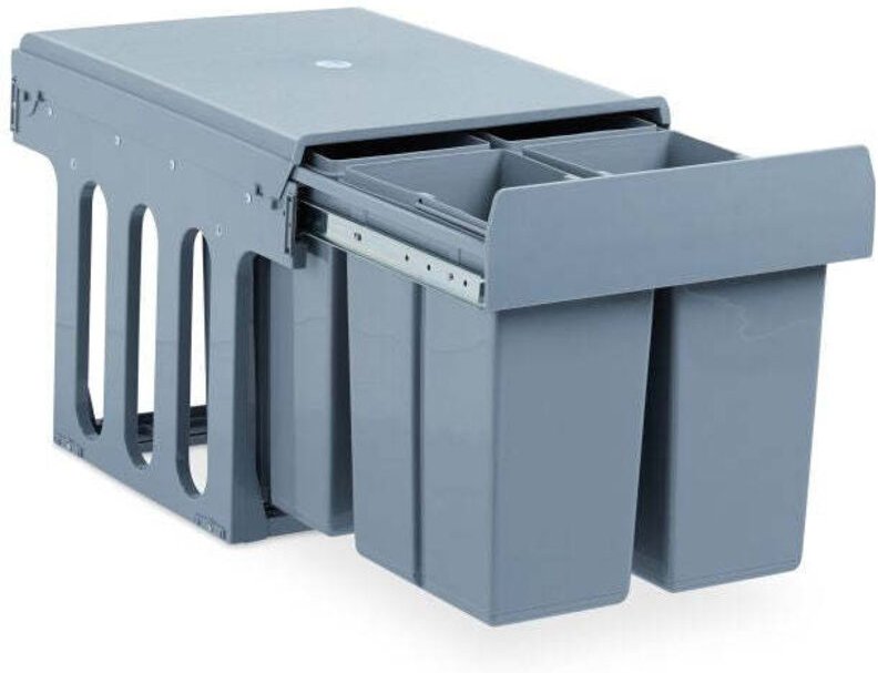 Ausziehbare quelle zum sortieren von 4 abfallbehaltern 8