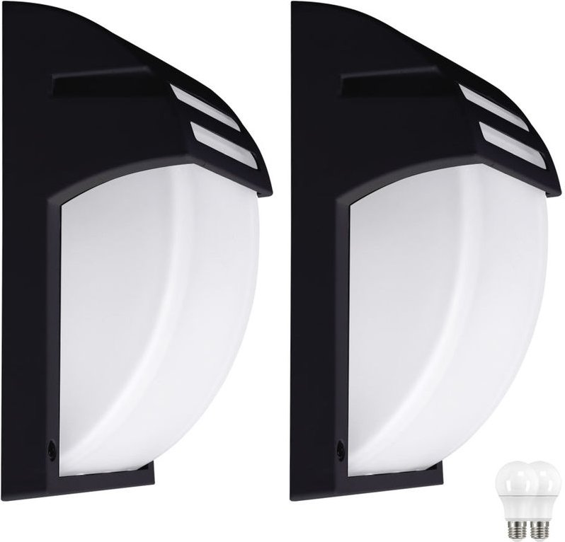 2er Set Wand Leuchten Fassaden Balkon Haus Tür Garten Außen Lampen im Set inkl. led Leuchtmittel