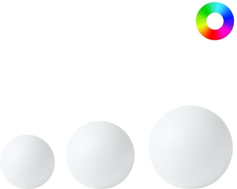 Set mit 3 Solar LED-Kugellampen für den Außenbereich LOBAINA mit Fernbedienung Weiß