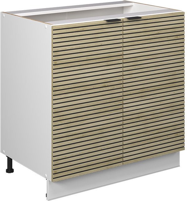 Thumbnail - Küchenschränke Fame-Line, Eiche Paneel, 80 cm mit Regal, ohne Arbeitsplatte, Vicco