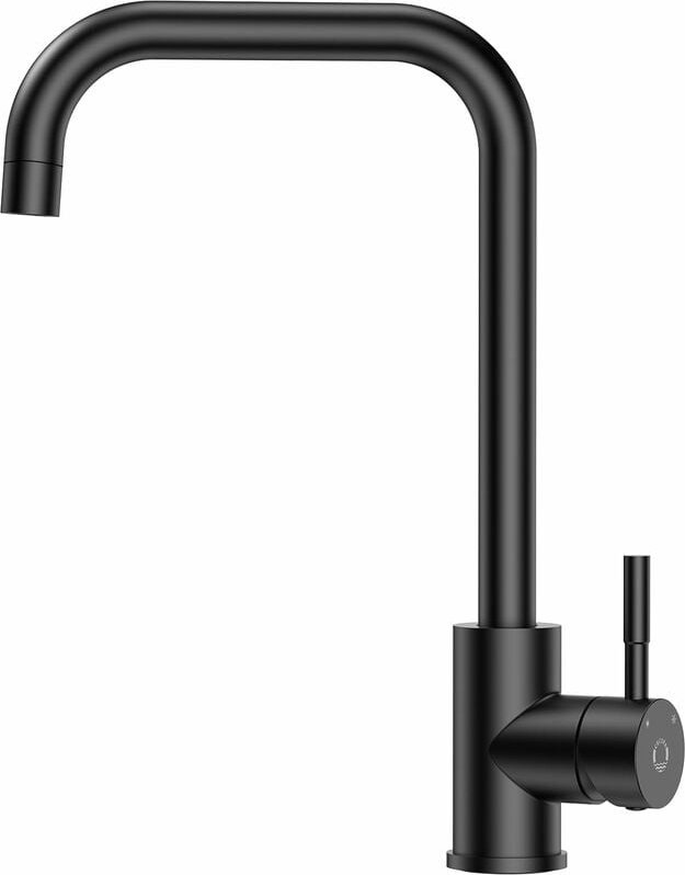 Thumbnail - Cecipa - Wasserhahn Küche, Edelstahl Küchenarmatur Schwarz, 360° Schwenkbare Mischbatterie Küche Schwarz Installation Ei...