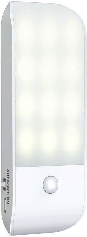 Automatisches LED-Nachtlicht – USB-wiederaufladbares Nachtlicht mit Bewegungssensor, EIN/AUTO/AUS, neutralweißes Licht, ...