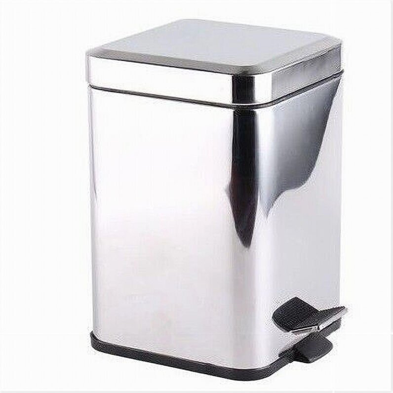 Trade Shop Traesio - Trade Shop - 3-Liter-Pedal-Mülleimer aus Stahl, quadratischer Mülleimer 87445 -