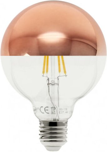 Fabrilamp - Glühbirne 10w 4000k E27 Globe Reflektor Rose Gold 17,5x12,5x12,5 Cm