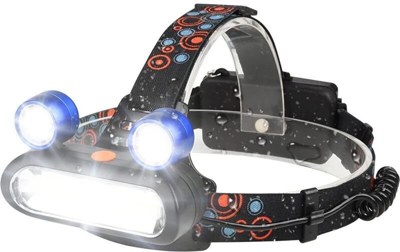 Vtizikl Lampe frontale LED rechargeable USB, 4 modes d'éclairage, 500 lm, étanche IPX5, idéale pour le camping, la rando...