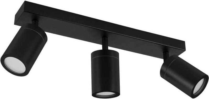 Licht-erlebnisse - Deckenstrahler Metall verstellbar IP44 Schwarz GU10 3-flammig länglich Spot Lampe Decke