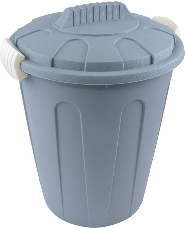Abfalleimer 40L aus robustem Kunststoff - praktischer Mülleimer mit abnehmbarem Deckel - vielseitiger Müllbehälter für H...