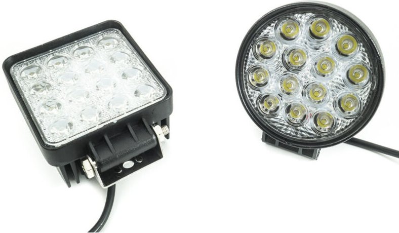 Trade Shop Traesio - Trade Shop - zusätzlicher scheinwerfer deep car rund quadratisch led 42W 6000K - Rund