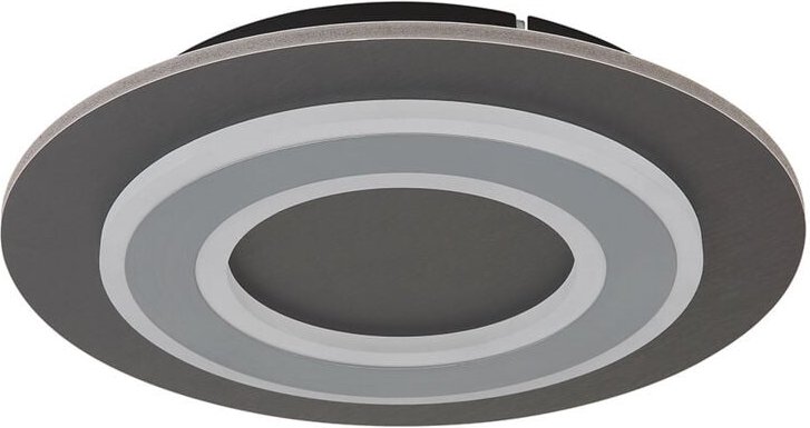Deckenlampe Deckenleuchte Wohnzimmerlampe Schlafzimmerlampe Esszimmerleuchte, Metall Acryl anthrazit grau, led 24W 710Lm...