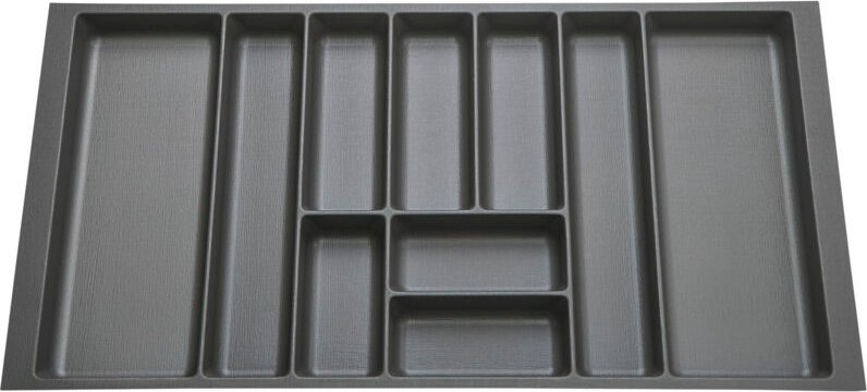 ORGA-BOX 9 Besteckeinsatz anthrazit für Nobilia-Küchen ab 01/25, Schubladenbreite 1000 mm