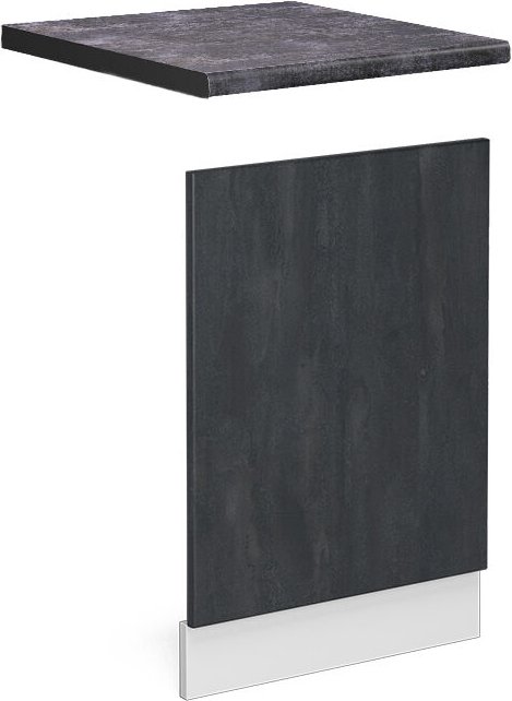 Vicco - Küchenmöbel R-Line, Schwarz Beton, 45 cm ap Anthrazit
