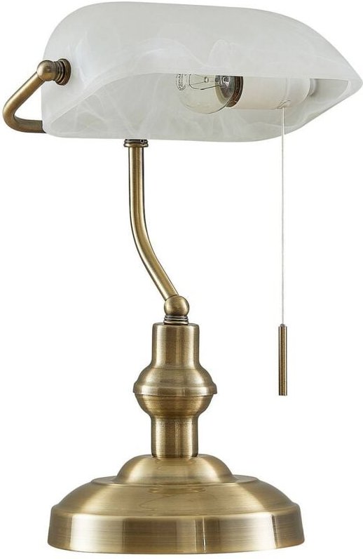 Profina Schreibtischleuchte, bronze - bronze, opalweiß - Lindby