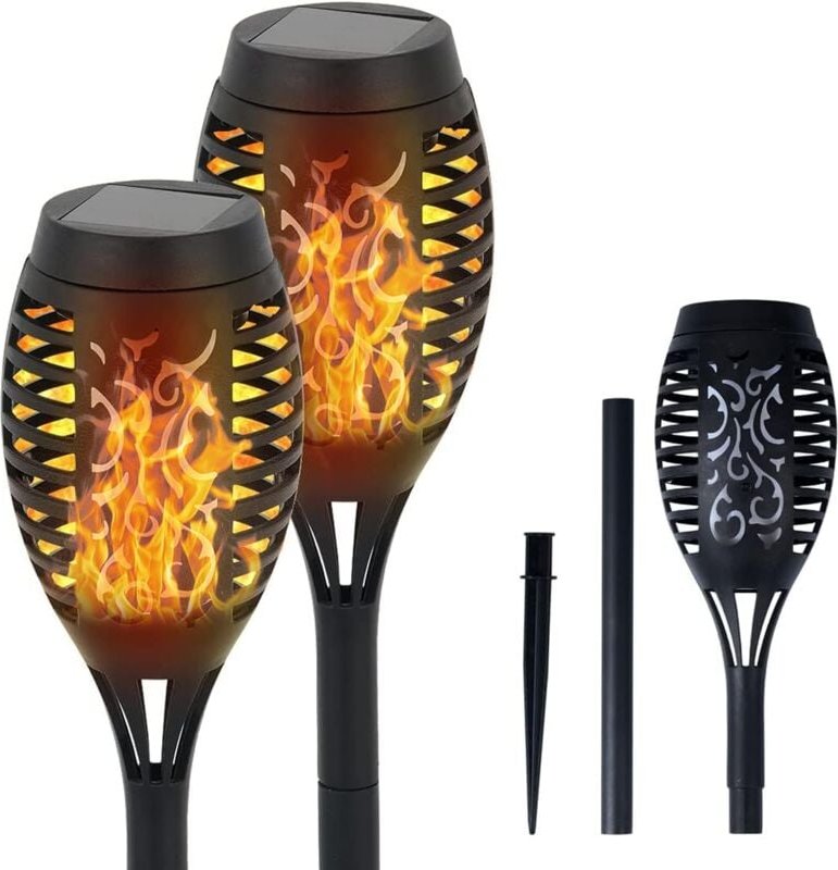 GOECO Solarlampen für außen garten, 2er-Pack solarleuchten für außen, IP65 Solarleuchten für Außen Wasserdicht für Garte...