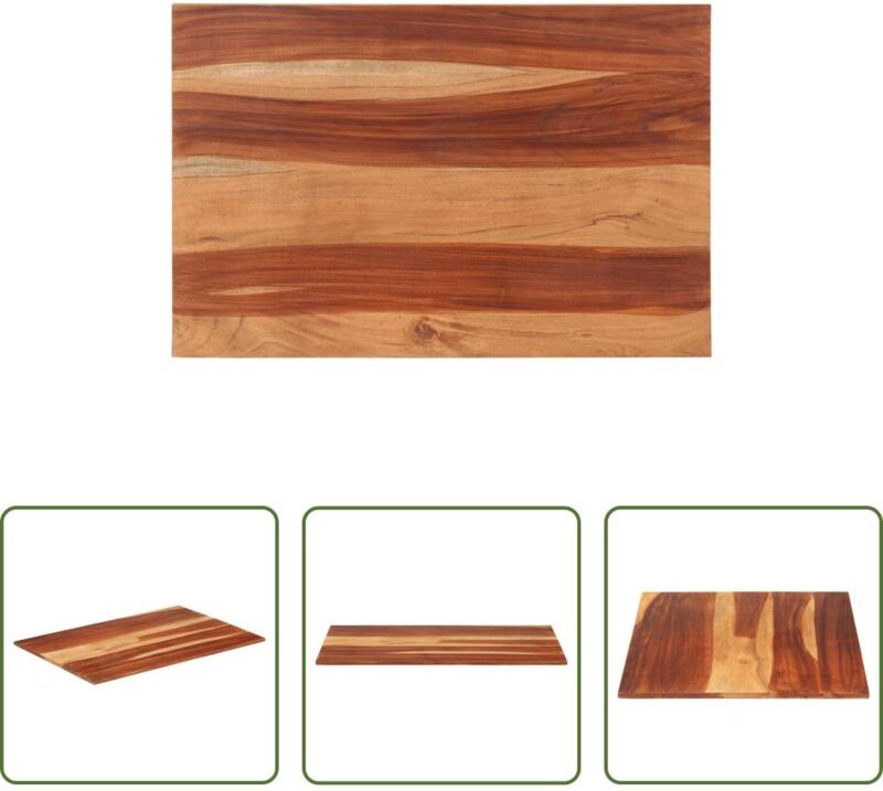 Massivholz Tischplatte - Tischplatte Massivholz Akazie 15-16 mm 60x90 cm