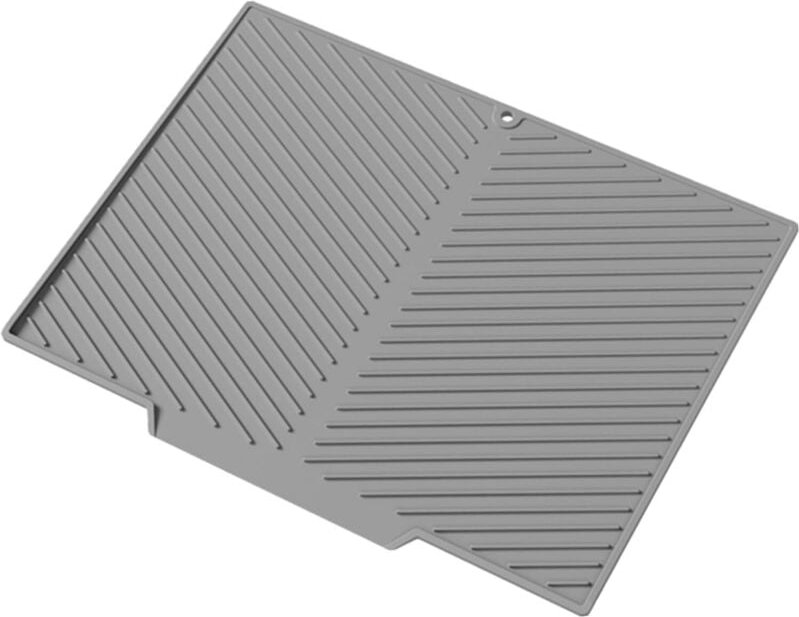 Silikon-Abtropfmatte für die Arbeitsfläche, mit integriertem Abfluss, rutschfest, hitzebeständig und spülmaschinenfest (...