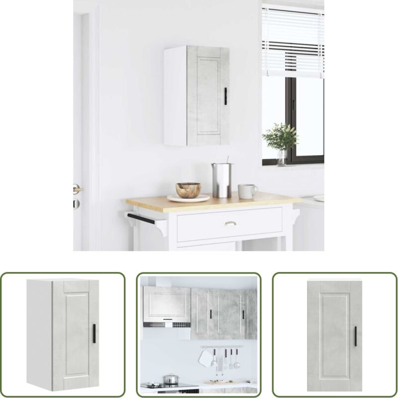 vidaXL Küchenmöbel - Küchen-Hängeschrank Porto Betongrau Holzwerkstoff