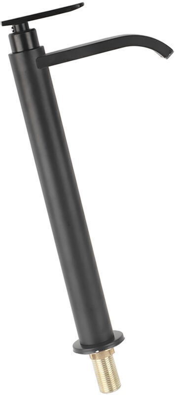 Rubinetto singolo per acqua fredda in acciaio inox 304 G1/2, rubinetto per bagno, lavandino nero