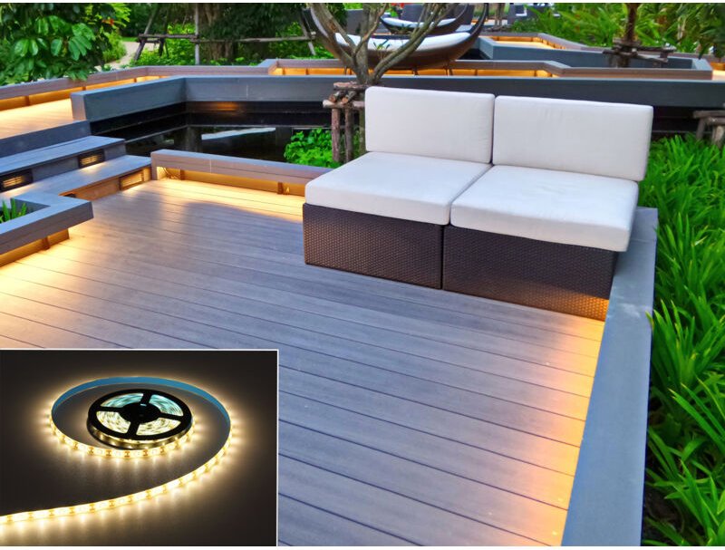 Solarbetriebener led Streifen für Außen mit 2 Lichtmodi, Länge 3 Meter
