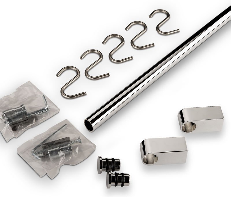 So-tech - Küchenreling Chrom poliert Rohr-Ø 16 mm l: 900 mm