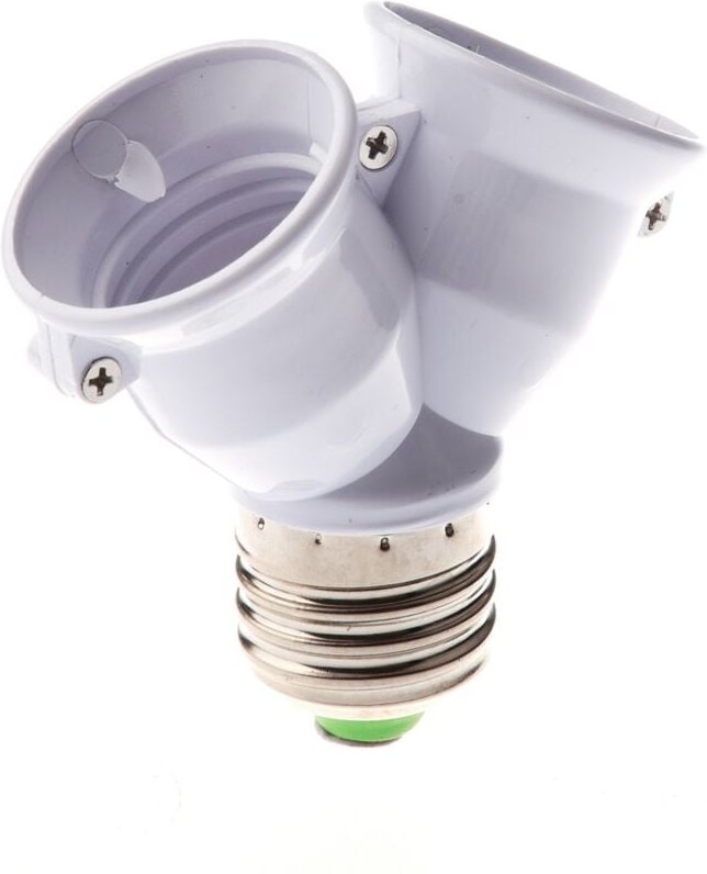 E27 1 to 2 led Light Lamp Bulb Adapter Converter Split Splitter Base Socket