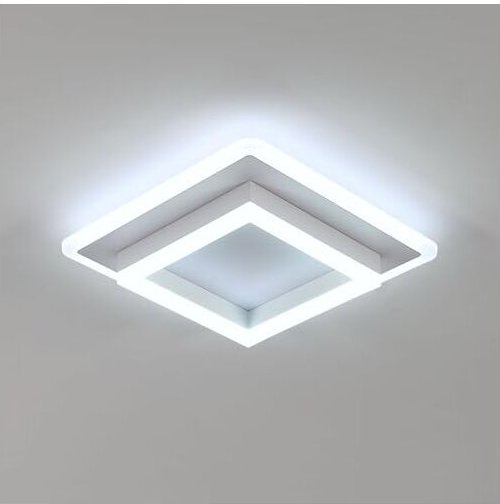 GOECO Acryl Deckenleuchte, weiß, 30 cm, weißes Licht 6500K, 30W, 220V