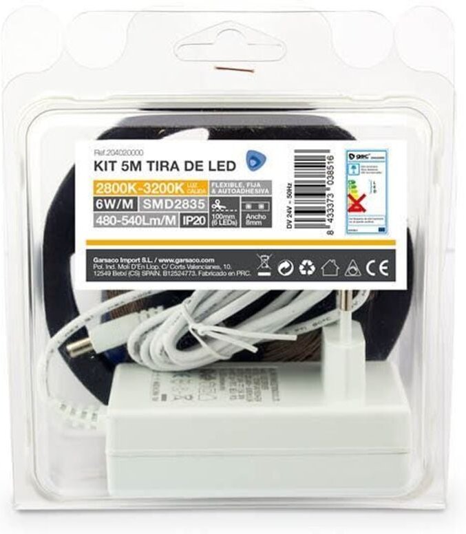 Kit 5M LED-Streifen 6W/M IP20 2800K-3200K vorbereitet