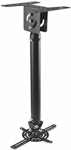 Universal pro dreh-, neig- und ausziehbare Deckenhalterung für Projektor 20kg, schwarz - Aisens