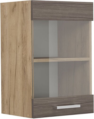 Vicco - Küchenglashängeschrank R-Line, Edelgrau, 40 cm