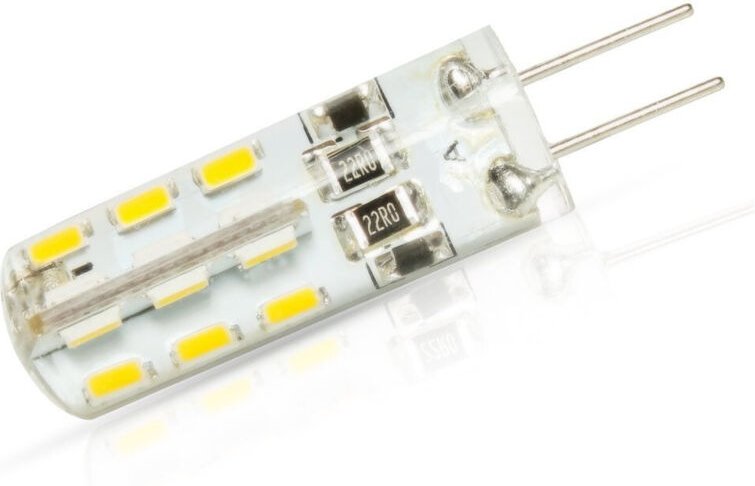 Trade Shop Traesio - Trade Shop - G4 24LED 3014 smd 1,5W heißes weißes Licht ac/dc 12V Licht fredda calda -