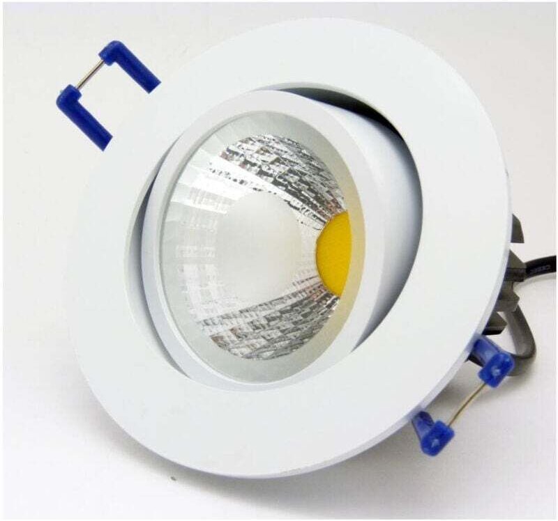 Ymyny - Hochleistungs-COB-LED-Einbaustrahler mit Federlamellen, 3 w, 5 w, 7 w, 12 w, 20 w, 30 w, Kaltweiß, 3 w