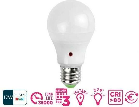 Marino Cristal - led glÜhbirne mit dÄmmerungssensor 12w fassung e27 warmes licht 21200