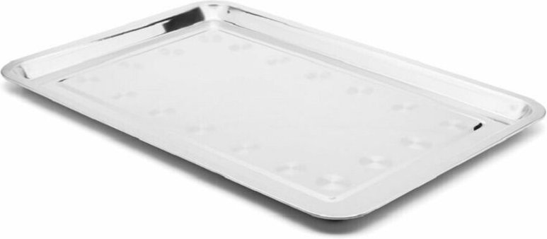 rechteckiges Edelstahl-Metalltablett 50 x 35 cm Tadar