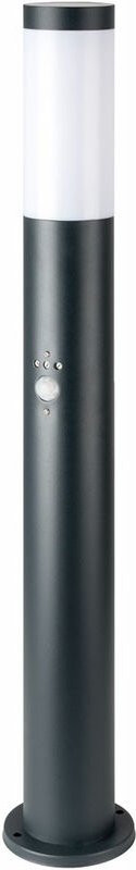 80cm led Garten-Stehleuchte mit E27 Lampenfassung, Bewegungsmelder, Stahl, IP44, Grau - V-tac
