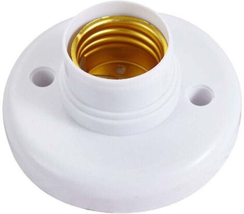 Runde E27 Lampenfassung aus Kunststoff – 4er-Set Schraubfassungen – weiß