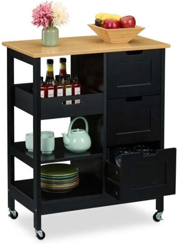 Northix - Kuchenwagen mit arbeitsflache