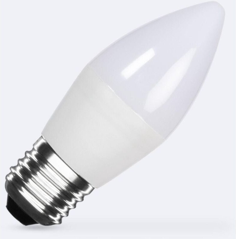 Efectoled - LED-Glühbirne E27 5W 500 lm C37 No Flicker 6500K Kaltweiß