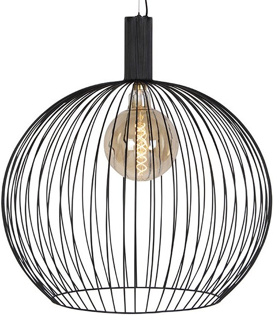 Design Hängelampe rund schwarz 70 cm - Wire Dos