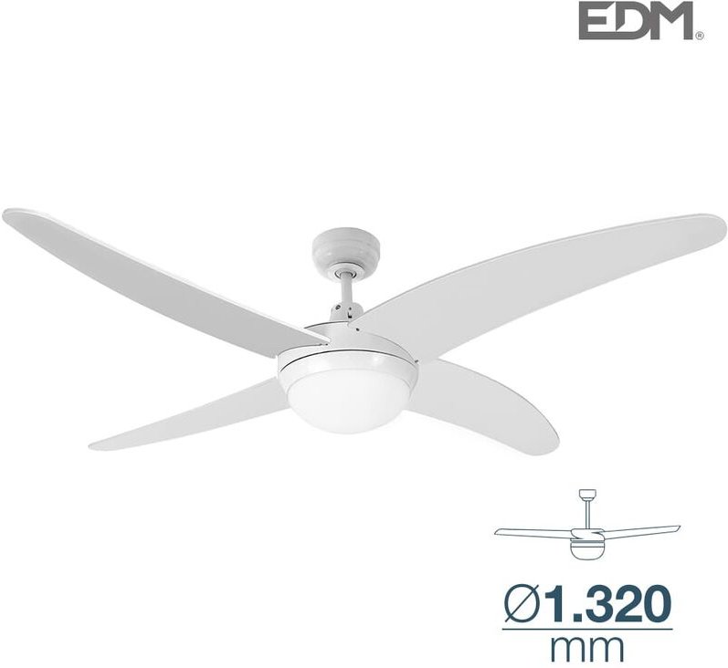 Thumbnail - EDM - Deckenventilator Modell caspio white Leistung: 60w Flügel: ø132cm mit Fernbedienung