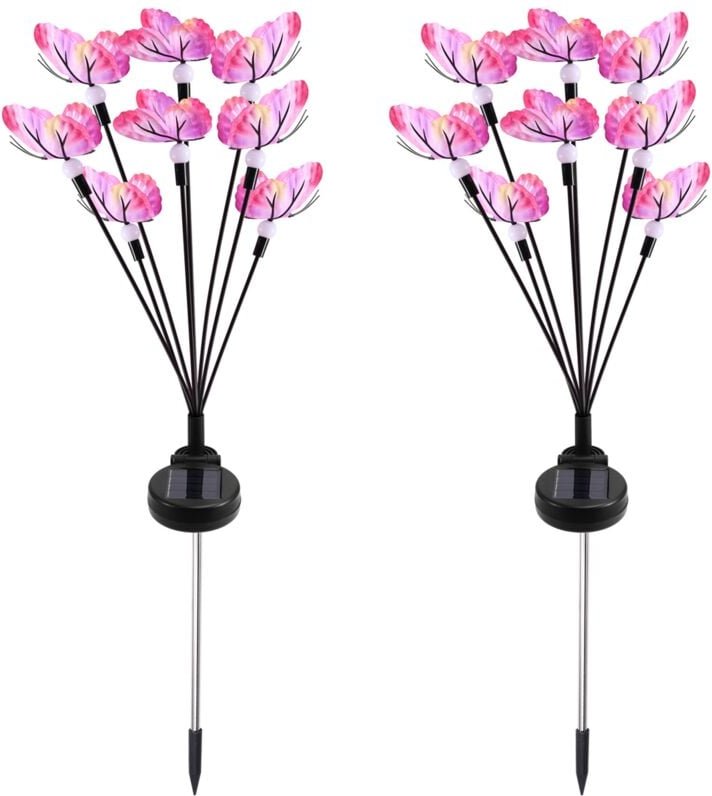 Solar Schmetterling Glühwürmchen Lichter Led Outdoor Wasserdicht Rasen Garten Dekoration Landschaft 8-Licht