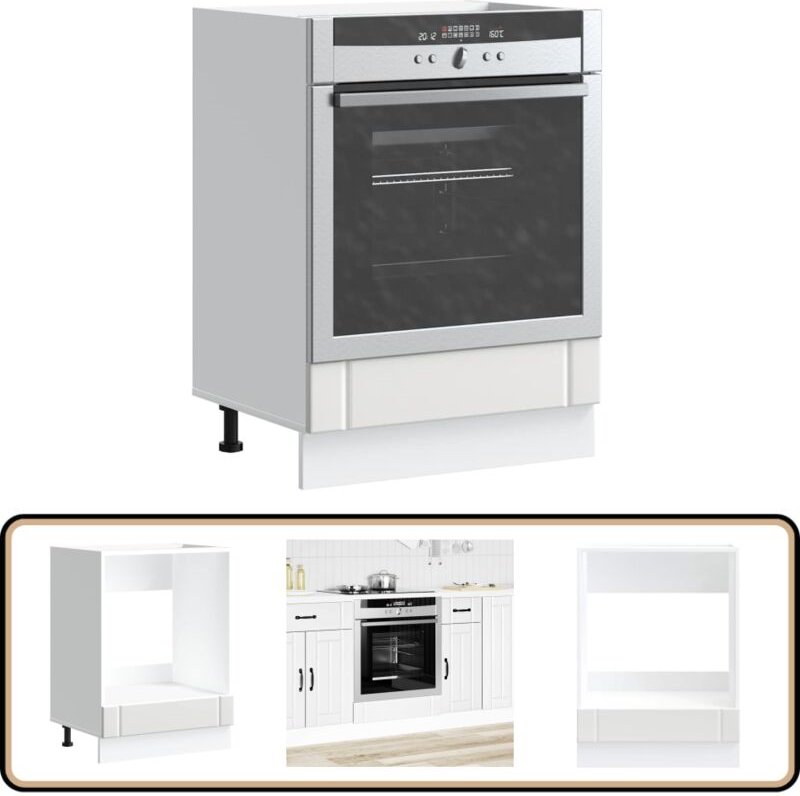 Herdumbauschrank Lucca Weiß Holzwerkstoff - Vidaxl
